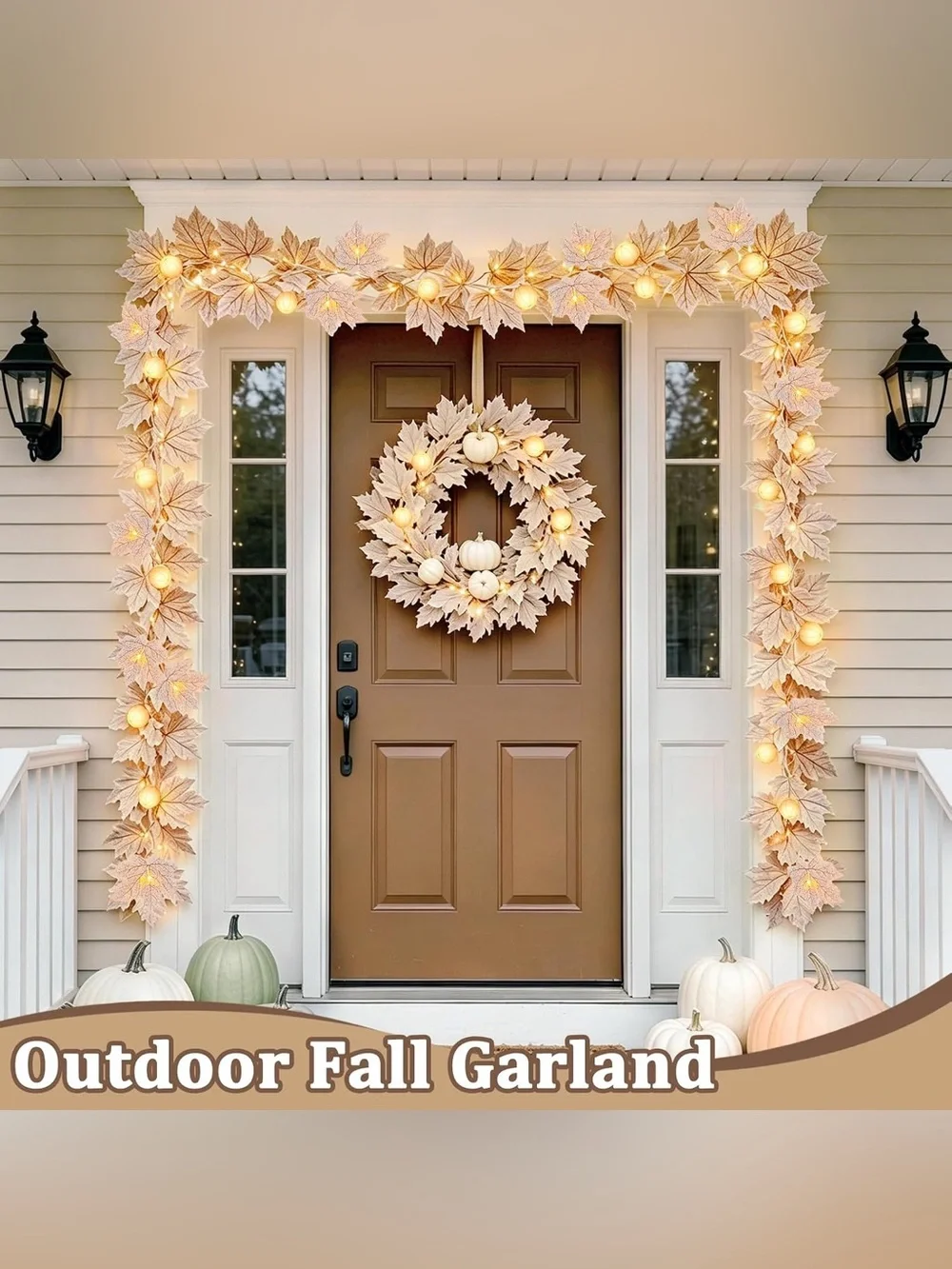 3 pack of Autumn Light Up Garland 19.5 ft Total Fairy LED Lights